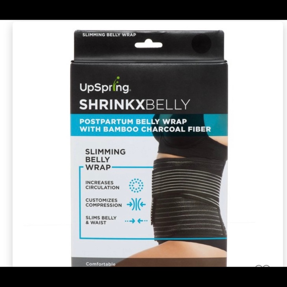 UpSpring Shrinkxbelly Postpartum Belly Wrap w/ Bamboo Charcoal Fiber
